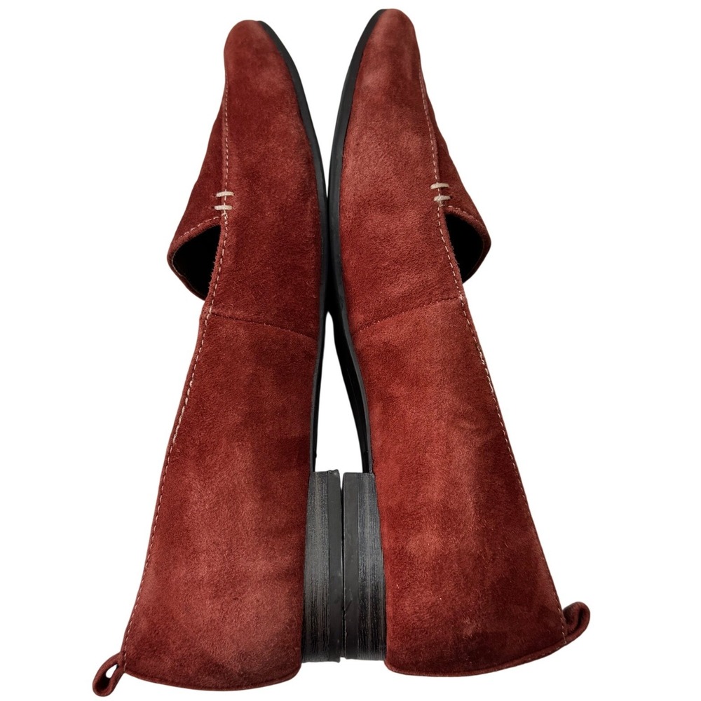Cynthia Rowley Nash Loafers Womens 8 Paprika Suede Pointed Toe Flats W25433 Work - Picture 4 of 12